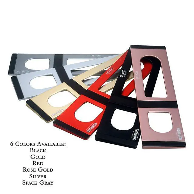 Alt view image 4 of 4 - CraftMaster Union Tray for Apple Magic Keyboard and Apple Magic Trackpad 2 - Metal Dock Stand Controls Your iMac or Laptop Remotely, Premium Home and Office Accessory - Gold