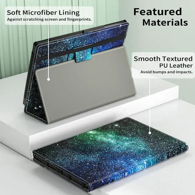 Alt view image 5 of 5 - ANNAPRO Case for Amazon Kindle Fire HD 10 Tablet (13th/11th Generation, 2023/2021 Release) & Fire HD 10 Plus Tablet - Slim Folding Stand Folio Cover with Auto Wake/Sleep and Hand Strap, Starry Sky