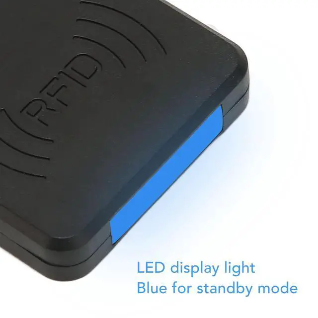 Alt view image 2 of 5 - RFID Phone Card Reader, USB C Interface 125Khz Portable Smart Card Reader RFID ID Mobile Phone Card Reader Built in Buzzer (Black)