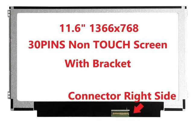 Alt view image 3 of 5 - FULLCOM New LCD Replacement Screen (Non Touch) 11.6 inch Compatible with N116BGE-EA2/NT116WHM-N21 HD 1366x768 30Pin for Lenovo N22 80S6 Series for Laptop/Display/Screen/LCD Application