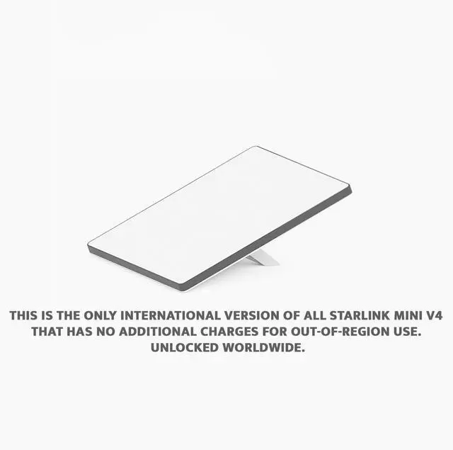 Alt view image 2 of 5 - SpaceX Starlink Mini Kit  4th Gen Portable Satellite Internet Antenna with Integrated Wi-Fi Router, DC Power Input, and Free Roam Region Unlock  Ideal for RVs, Camping, and Remote Work