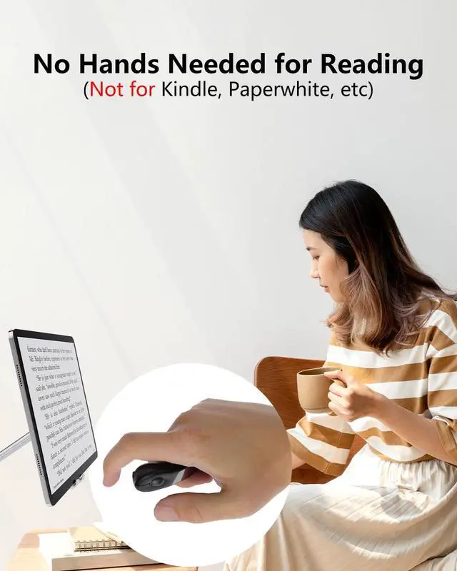 Alt view image 5 of 5 - ZOZVO Rechargeable Air Mouse for PC/iOS/Android with Touchpad Wireless PPT Presenter with Bluetooth 2.4G, Works with PowerPoint/Keynote/TikTok/Camera/Kindle App (Black)