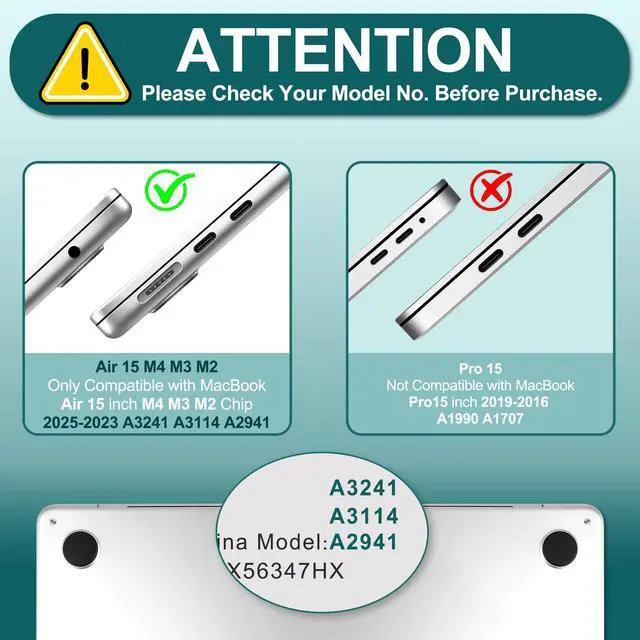 Alt view image 3 of 5 - Yebiseven for M4 MacBook Air 15 inch Case 2025 2024 2023 Released A3241 A3114 M3 A2941 M2, Hard Shell Laptop Case with Keyboard Cover & Trackpad Film & 2 OTG Adapters, Golden Floral