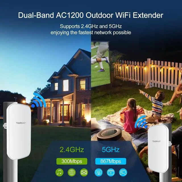 Alt view image 4 of 5 - 2025 Outdoor WiFi ExtenderWiFi Booster and Signal AmplifierIP65 WeatherproofOutdoor WiFi Extender for FarmCourtyardFactory