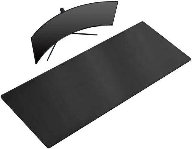 Main image of Cacoy 59" x 27.5" Large Leather Desk Mat, XXL Computer Desk Pad for Keyboard Mouse, Waterproof Giant Full Desk Protector Mat, Professional PU Leather Desk Blotter Cover & Desk Matt for Desktop, Black