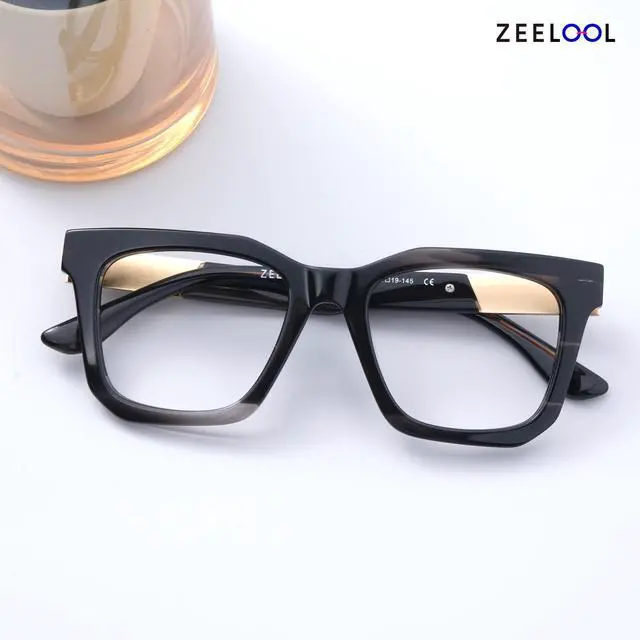 Alt view image 3 of 5 - Zeelool Trendy Square Blue Light Blocking Glasses for Men TV Phone Computer Gaming Glasses Nichole ZJGA245089-02 Black