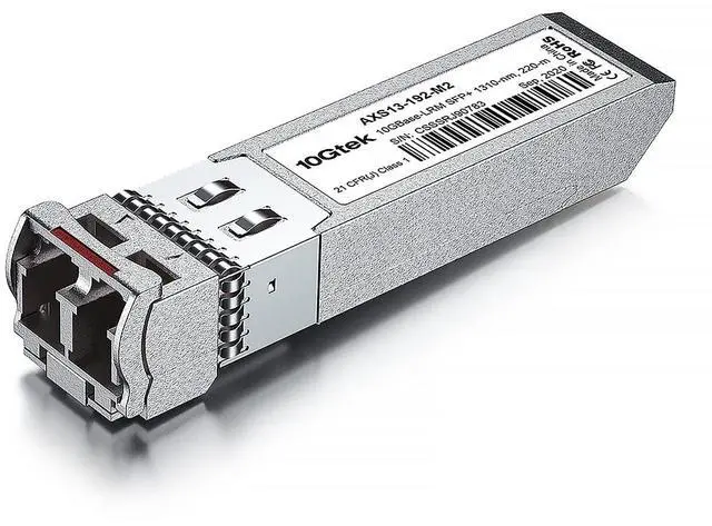 Main image of 10Gtek 10G SFP+ Transceiver, 10GBase-LRM MultiMode LC Fiber Optic Module for Cisco SFP-10G-LRM, Meraki MA-SFP-10GB-LRM, Ubiquiti UniFi, Mikrotik, Netgear, Supermicro, TP-Link, up to 220m Over MMF