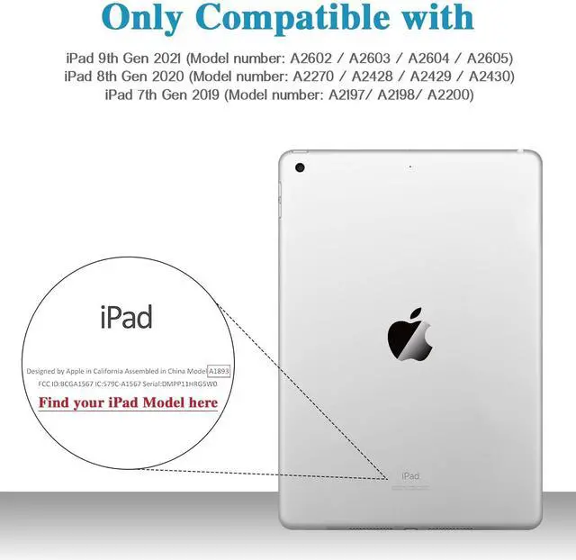 Alt view image 2 of 5 - ZoneFoker for iPad 9th/8th/7th Generation Case, 10.2 Inch 2021/2020/2019 Case, Heavy Duty Rugged Shockproof Protective Cover with Kickstand for Kids Boys (Dark Grey)