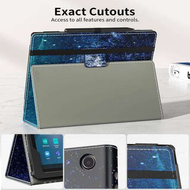 Alt view image 5 of 5 - VORI Case for Amazon Kindle Fire Max 11 Tablet (13th Generation, 2023 Release), Slim Folding Stand Folio Cover with Auto Wake/Sleep & Hand Strap for All-New Fire 11 Max Tablet, Galaxy