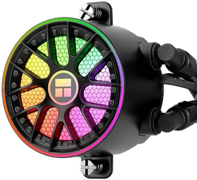 Alt view image 2 of 5 - Thermalrlght Aqua Elite 240 V6 ARGB Black Liquid CPU Cooler-240mm AIO,PWM Pump,for AM4/AM5, Intel LGA1851/1700,Direct Motherboard Connection