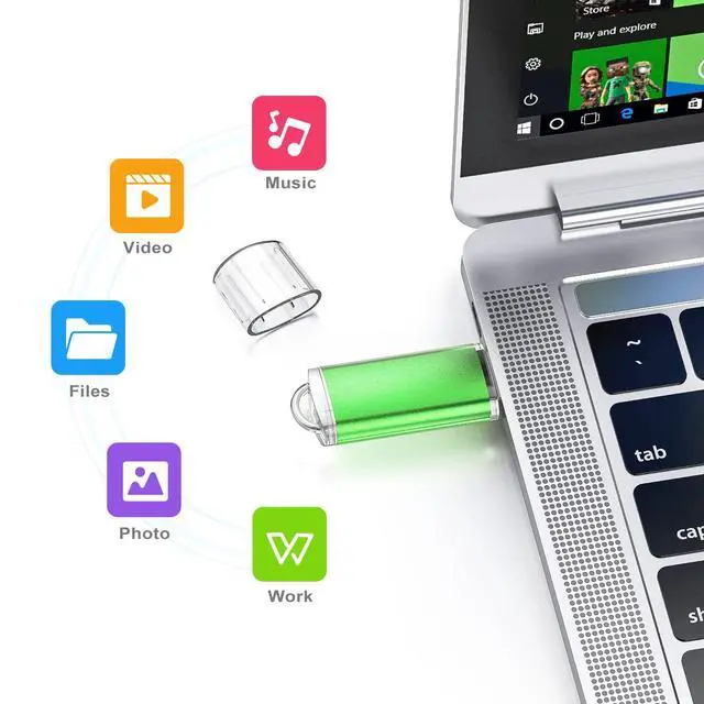 Alt view image 4 of 5 - K&ZZ 32 GB Flash Drive 5 Pack USB Flash Drives 3.0 USB Drive 32GB 3.0 Thumb Drive with LED Indicator 32G Memory Stick Pen Drives USB Storage Multipack