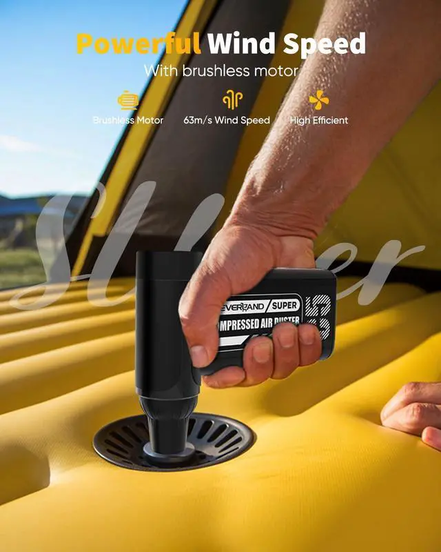 Alt view image 2 of 5 - NEVERLAND Reusable Air Blower - 240000RPM High-Speed Cordless Compressed Air Duster, 8-Speed Adjustable, Rechargeable Battery-Powered Dust Blower for Computer, Keyboard, Electronics, Car, Pet Hair