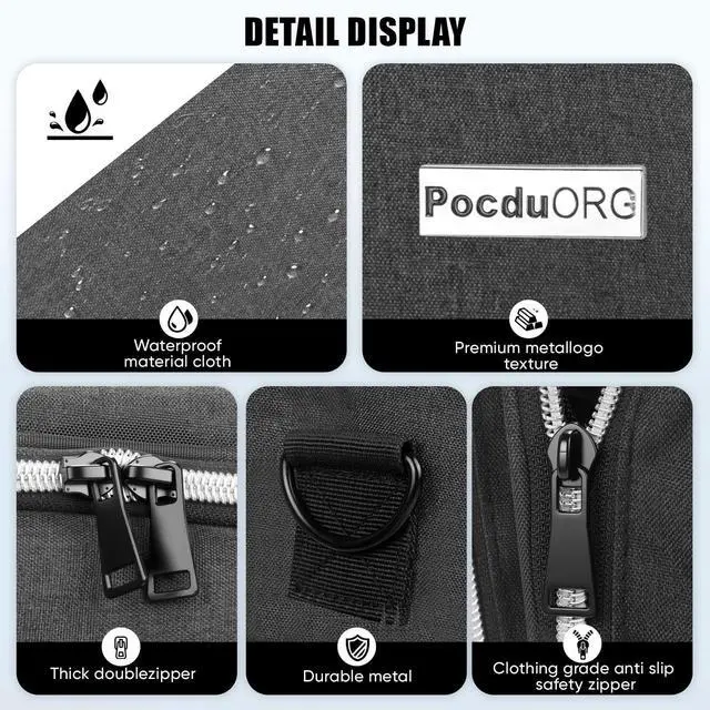 Alt view image 5 of 5 - Professional Tote for Women 14" Laptop Bag - Teacher Nurse Work Bag Lay-Flat, Office College Commuting, Craft Organizer Bag (Black, Medium)