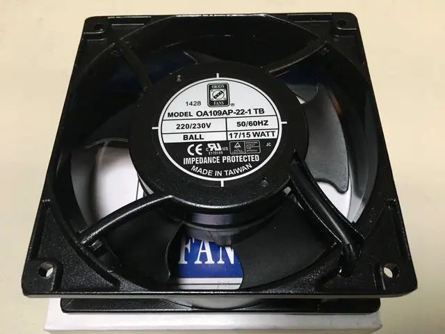 Alt view image 2 of 3 - THERMO ORION OA109AP-22-1TB Fan, 15W, 120X120X38, 230V, 11A