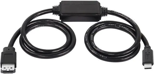 Main image of XMSJSIY USB-C Type-C to eSATA Adapter Cable 5Gbps USB C to Power eSATA Converter Cable 5V for HDD/SSD/ODD Laptop PC - 3 ft/1M
