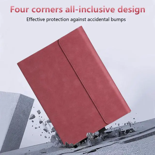 Alt view image 4 of 5 - Protective Case for 10-inch Microsoft Surface Go 3/2/1, Multiple Angle Viewing, Slim Lightweight Cover, Stylus Holder, Light Heat Dissation, Compatible with Type Cover Keyboard, Red