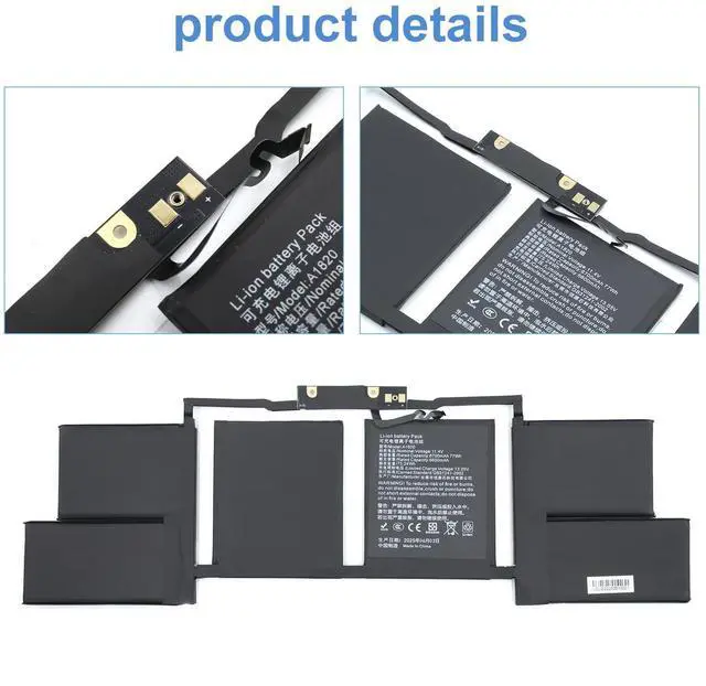 Alt view image 4 of 5 - BrillanteVolt A1820 A1707 Battery for MacBook Pro 15" (Late 2016, Mid 2017) Touch Bar EMC 3072 EMC 3162 MLH32 MLH42 MLW72 MLW82 MPTR2 MPTT2 MLH52 MLW92 MPTU2 MPTV2 MPTW2 MPTX2