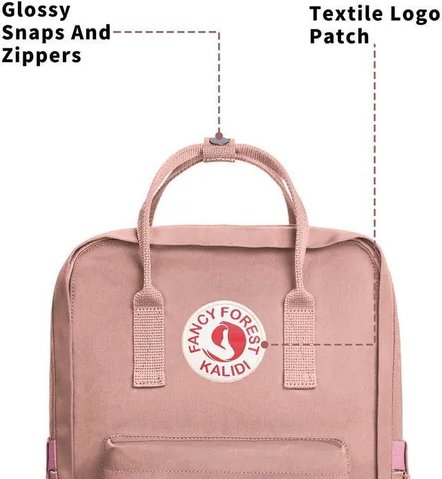 Alt view image 3 of 5 - KALIDI Casual Laptop Backpack 15 Inches Classic Camping Rucksack Travel Outdoor Square Daypack College Hiking Gym Bag, Pink