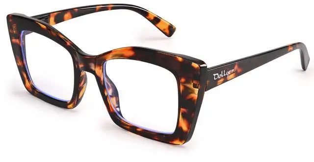 Main image of Dpllger Retro Thick Blue Light Blocking Glasses, oversized Rectangle Glasses Frame for Women Men For Computer Phone