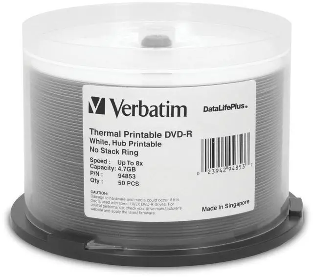 Main image of Verbatim 10PK DVD-R Digital Movie 4.7GB (94841)
