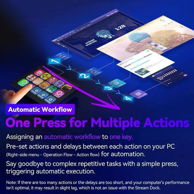 Alt view image 3 of 5 - KILOGOGRAPH Stream Dock - Steamdeck for PC, Mirabox Streaming Controller for Content Creators Gamers, Programmable Macro Gaming Keyboard, Live Streaming Gaming Setup, OBS YouTube Photoshop Twitch