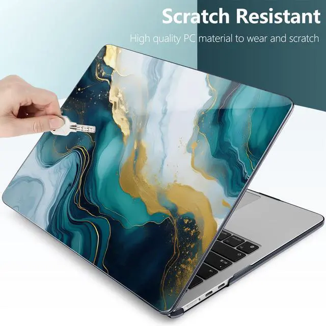 Alt view image 4 of 5 - TWOLSKOO Compatible with M4 MacBook Air 13.6 inch Case 2025-2022 Release M4 A3240 M3 A3113 M2 A2681, Plastic Hard Shell & Keyboard Cover & Type C Adapter & Screen Protector, Graphite Marble