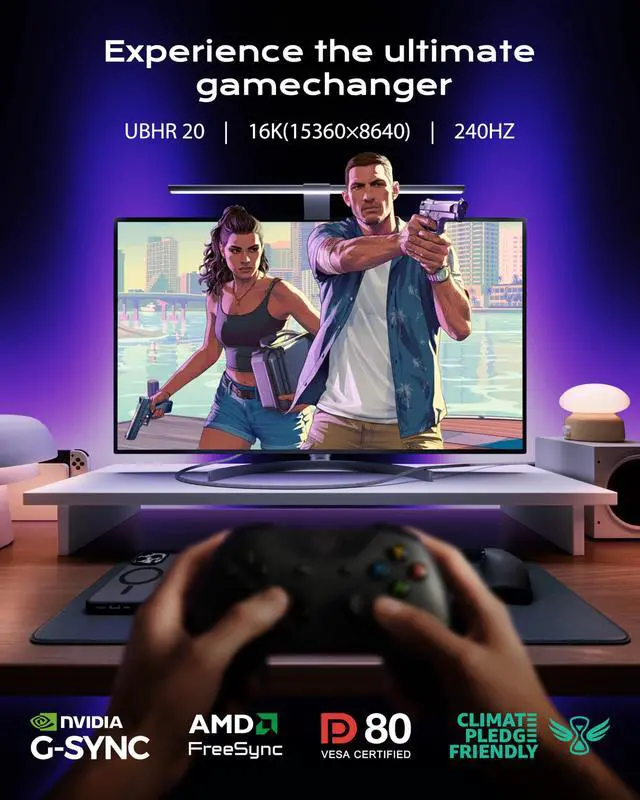 Alt view image 2 of 5 - Stouchi Long DisplayPort 2.1 Cable 16.5FT, 80Gbps [16K@120Hz / 8K@240Hz / 4K@540Hz] HDR, HDCP, DSC 1.2a, FreeSync, G-Sync, Viper Weave DP Cable for Gaming Monitor, RTX 5090,RX 9070,RTX 6000 Ada