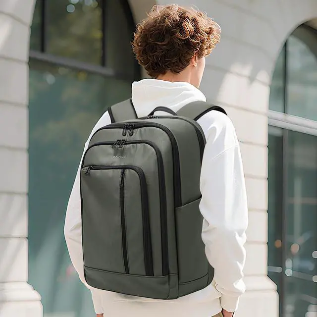 Alt view image 2 of 5 - BANGE 28L Lightweight Hiking Backpack, 15.6 Inch Laptop Rucksack for Travel & Outdoor, Water-Resistant Daypack for Commuting, Gym, Camping, and Business Trips  Unisex Design