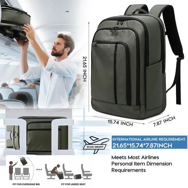 Alt view image 5 of 5 - BANGE 28L Lightweight Hiking Backpack, 15.6 Inch Laptop Rucksack for Travel & Outdoor, Water-Resistant Daypack for Commuting, Gym, Camping, and Business Trips  Unisex Design