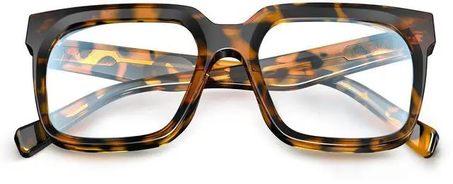 Alt view image 5 of 5 - VISOONE 2 Pack Rectangle TR90 Blue Light Blocking Glasses Computer Eyewear with Preppy Look for Women and Men Cougar