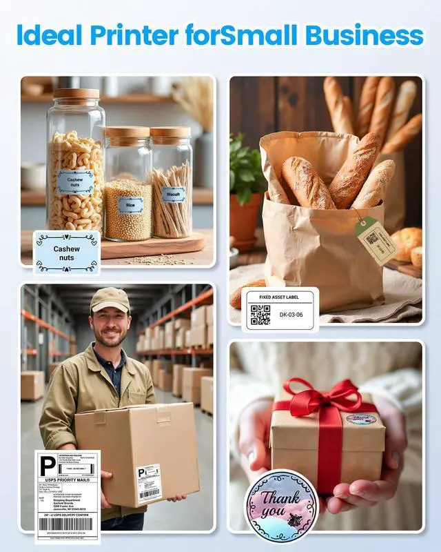 Alt view image 4 of 5 - ByteCintia Bluetooth Thermal Shipping Label Printer, 4x6 Shipping Label Printer for Small Business, Support Android, iOS, Windows & Mac, Works with Amazon, Ebay, Shopify, Etsy