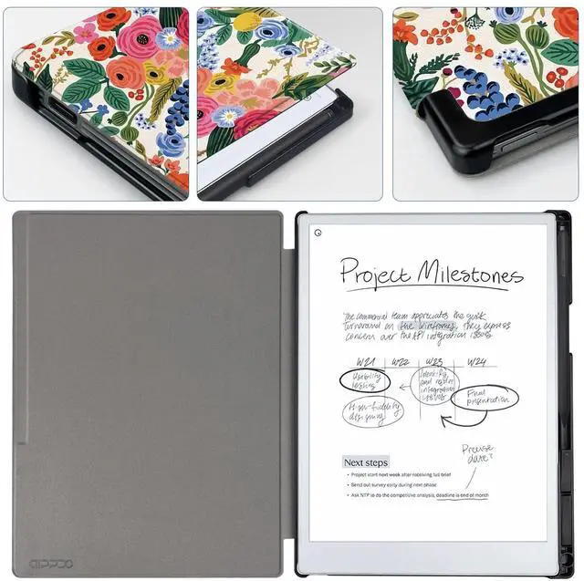 Alt view image 2 of 5 - Aippdo Case for Remarkable Paper Pro Tablet 11.8" (Released in 2024), Hard Back Shell Protective Book Folio Cover with Built-in Pen Holder, with Auto Sleep/Wake Function.