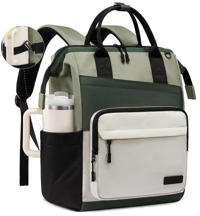 Main image of LOVEVOOK Laptop Backpack for Women, 17 Inch Travel Backpack for Work College Business, Water Resistant Teacher Nurse Bag with Large Capacity, School Bookbag Bags Cute Daypack for Woman Girls