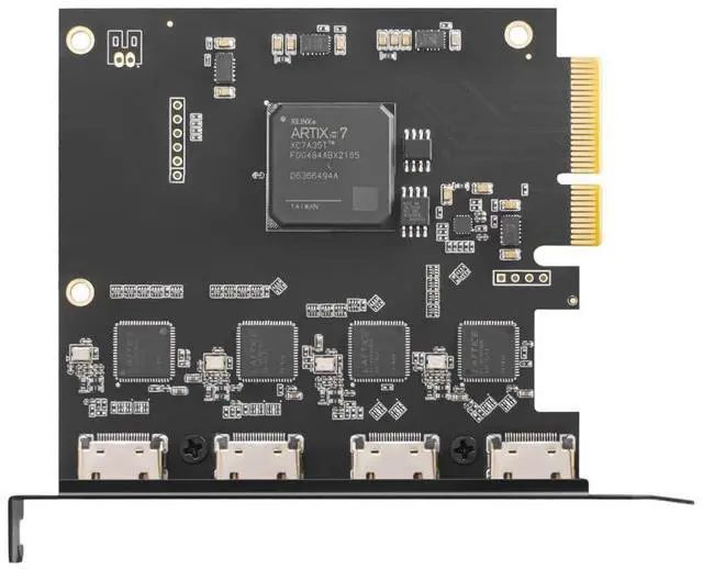 Alt view image 2 of 5 - UNISHEEN Quad HDMI PCIe Video Capture Card - Work in 4 Channels Simultaneously, Support Linux/Win11, Built-in Capture Card