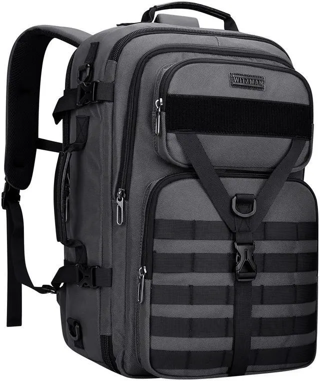 Main image of WITZMAN Carry On Travel Backpack for Men Large Convertible 45L Fit 17 Inch Laptop Backpack 3 in 1 Bag for Airline Approved(B688 Silvery Grey)