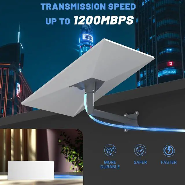 Alt view image 3 of 5 - Zinweyton Starlink Cable Gen3 200FT/60M for Starlink Gen 3 Standard Kit, Replacement Extension Star Link V3 Cable Waterproof Grey