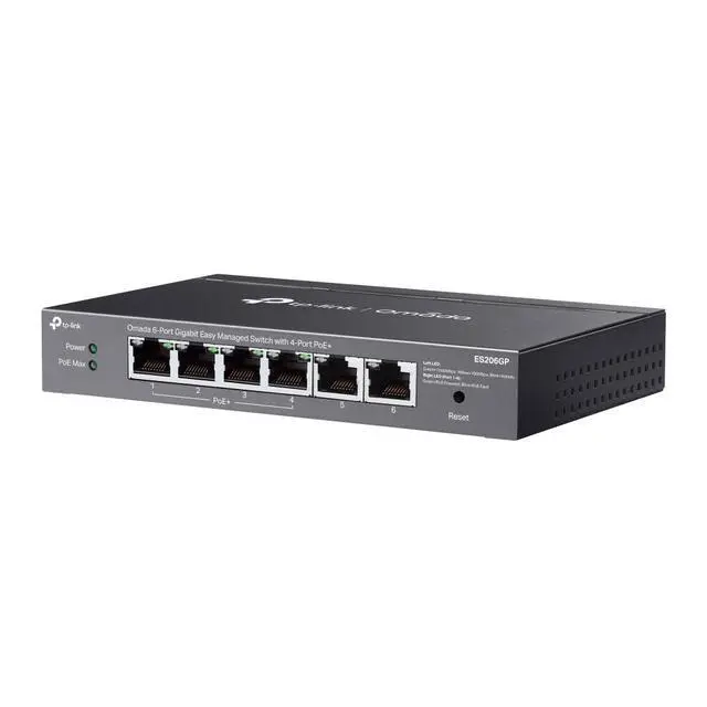 Alt view image 3 of 5 - Omada 6-Port Gigabit Easy Managed Switch with 4-Port PoE+