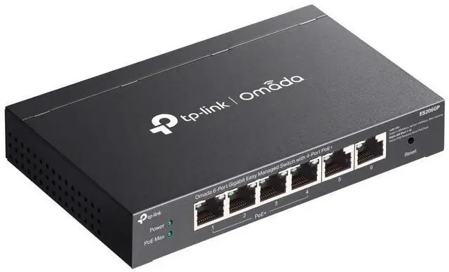 Alt view image 4 of 5 - Omada 6-Port Gigabit Easy Managed Switch with 4-Port PoE+