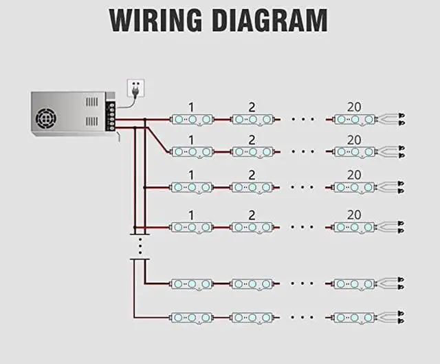Alt view image 4 of 5 - LED Module DC12V Cool White 10000K 1.32W Module Strip Light with Power Supply