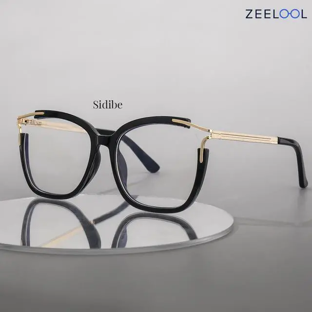 Alt view image 4 of 5 - Zeelool Square Blue Light Glasses for Women Chic Black Fake Glasses Novel Anti Blue Light Designer Full Eyewear JGT261246-01B