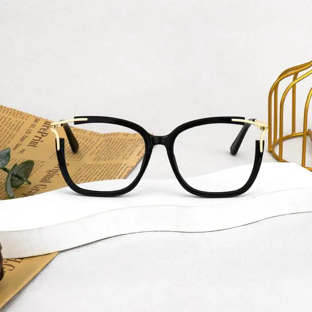 Alt view image 2 of 5 - Zeelool Square Blue Light Glasses for Women Chic Black Fake Glasses Novel Anti Blue Light Designer Full Eyewear JGT261246-01B