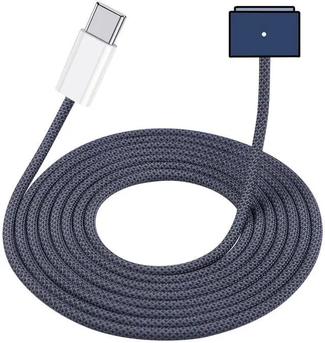 Main image of Upgraded USB-C to Magnetic 3 Cable Compatible with MacBook Air/Pro (2021-2025), 140W Fast Charging, 6.6ft Braided Replacement Power Cord for Apple MacBook Charger, Midnight