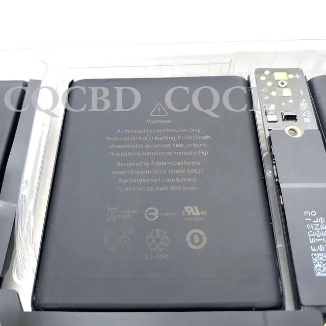Alt view image 3 of 5 - CQCBD A2527 Battery for Apple MacBook Pro 16" (Late 2021) A2485 EMC3651 MK1E3LL/A MK183LL/A MK1F3LL/A MK193LL/A MK1H3LL/A MK1A3LL/A with Tools 11.45V 99.6Wh/8700mAh