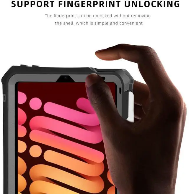 Alt view image 3 of 5 - VGGNUU iPad Mini 6 Case/iPad Mini 7 (A17 Pro) Case,Dustproof, Shockproof Case Cover with 360 Full-Body Protection,Waterproof Case for iPad Mini 7th Gen 2024/iPad Mini 6th Generation 2021 8.3 Inc