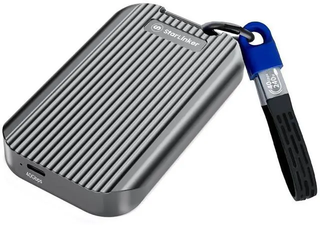 Main image of StarLinker 40Gbps M.2 NVMe SSD Enclosure, USB-C Anti-dust Aluminum External Hard Drive Enclosure, for M1 Pro/Max Mac, Support SSD 2280 B+M M-Key PCle, Compatible with Thunderbolt 4/3, USB4/3 and More
