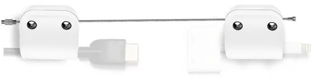 Main image of Pomreck Security Clamp for Universal HDMI Adapter Ring, Cable Adapter Tether for Computer VGA,HDMI,Displayport,Mini DP Dongle for Conference Room Teaching Accessories White