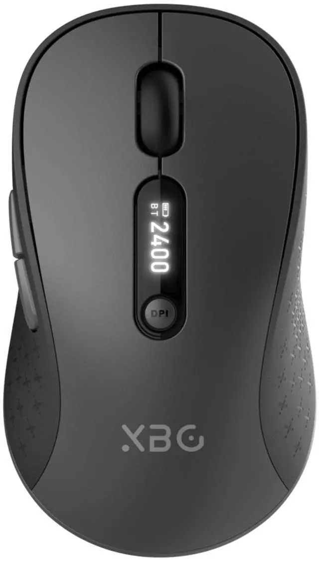 Main image of XBG B15pro Wireless Bluetooth Mouse, Bluetooth 5.0/4.0 & 2.4G Tri-Mode, Type-C Rechargeable with LED Screen Display, Ergonomic Silent Click for Laptop/PC/Tablet, Multi-Device & Office Use