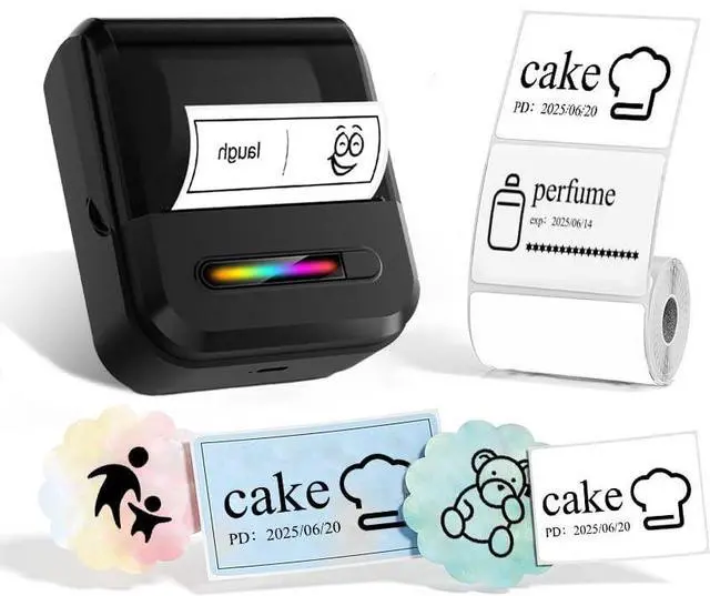 Main image of Hipasosy U1 Label Maker Machine,Portable Thermal Label Printer,Mini Bluetooth Inkless Label Stickers Makers for Home Storage School Business Office,Labeler Compatible with iOS & Android(Black)