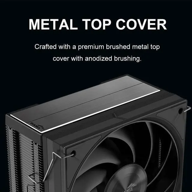Alt view image 2 of 5 - SAMA A40 CPU Air Cooler  Single Tower, 1x Quiet Guide Ring Fan, Copper Base, Hybrid Fin Design, Low Profile for RAM Clearance, Intel LGA 1700/1200/115X & AMD AM4/AM5 Compatible  Black
