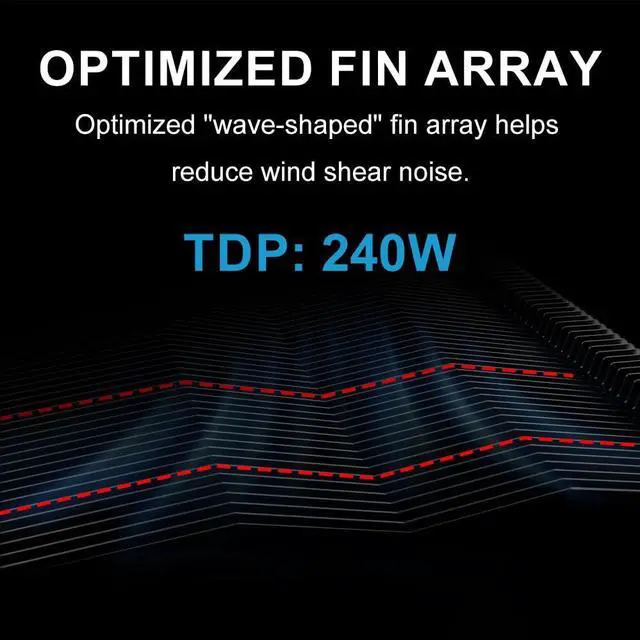 Alt view image 4 of 5 - SAMA A40 CPU Air Cooler  Single Tower, 1x Quiet Guide Ring Fan, Copper Base, Hybrid Fin Design, Low Profile for RAM Clearance, Intel LGA 1700/1200/115X & AMD AM4/AM5 Compatible  Black